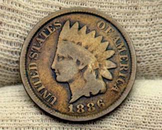 1886 Indian Head Cent – Better Date 19th-Century U.S. Coin