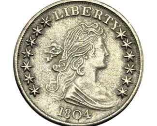1804 Draped Bust Silver Dollar “COPY” in Presentation Holder w/ Card – Tribute to America’s Most Famous Dollar