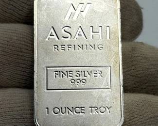 Asahi Refining 1 Troy Oz .999 Fine Silver Bar – American-Made Bullion