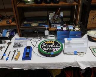 MISC TOOLS AND ADVERTISING SIGNS