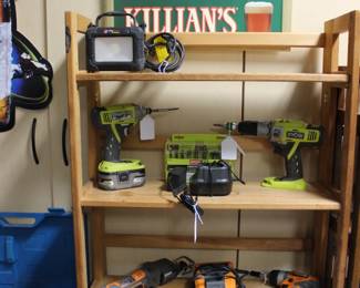 RIDGED AND RYOBI POWER TOOLS AND ACCESSORIES, ADVERTISING SIGN
