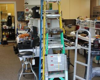 12' TELESCOPING LADDER AND 8', 6', 4', 2' LADDERS