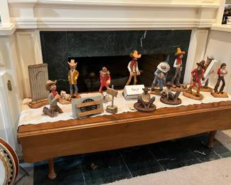 Whimsical Cowboy Signed and Numbered Figurines Original Boxes
