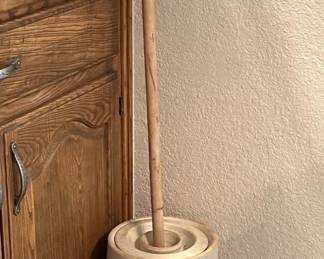 Antique Stoneware Butter Churn 