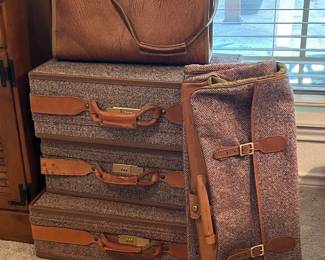 Vintage Hartmann Tweed Luggage with original boxes