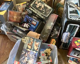 Star Wars items, many in original boxes