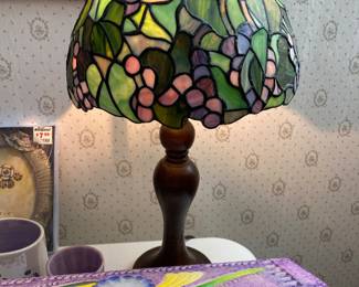 Tiffany-style stained glass lamp