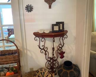 baskets, wall shelf, southwestern decor