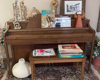 piano, area rug, etc.