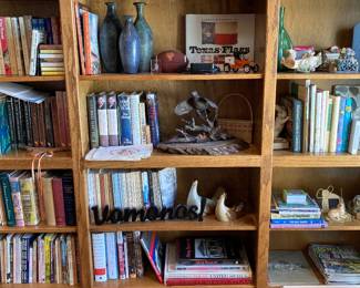 books and journals, bronze quail, shi tzu