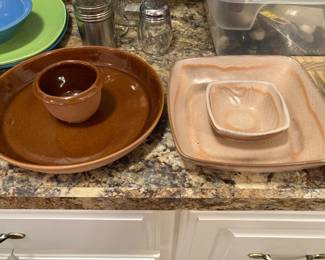 Frankoma chip and dip sets