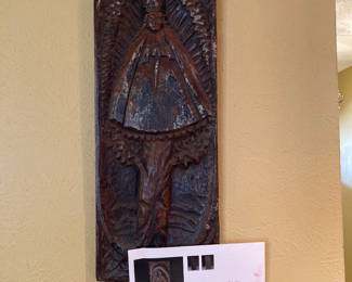 carved Tree of Life plaque, circa 1850