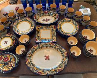 large Corsica "Crown Jewel" dishes set