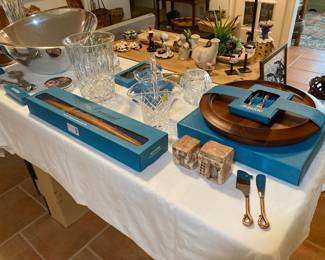 Nambe server, rolling pin, ring holder, etc.