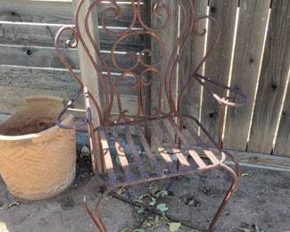 iron armchair