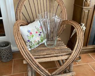 bent willow chair by General Ponder in Lubbock, large gladiola vase