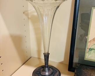 Vase with silver base