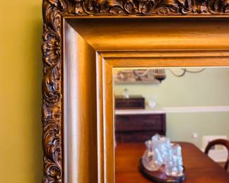 Corner of mirror frame