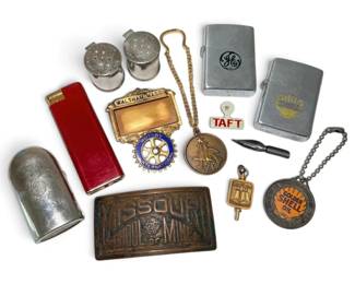 Vintage Lighters, Belt Buckle, More Collectibles