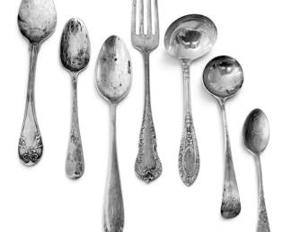 Antique Vintage Sterling Silver Utensils 123g Total