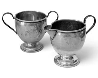 Sterling Silver Weighted Creamer Sugar Set 181g Total