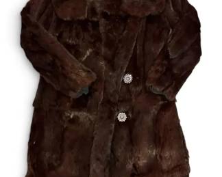 Vintage Womens Dark Brown Fur Coat