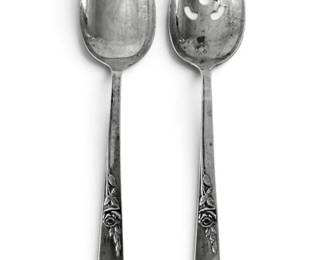Reed Barton Sterling Silver Classic Rose 9 Serving Utensils 168g Total