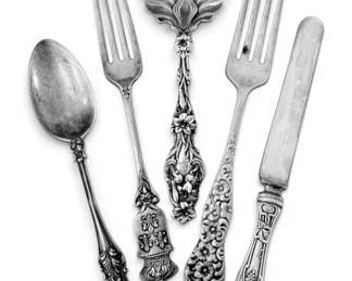 Ornate Sterling Silver Utensils Sterling Handle Knife 161g Total
