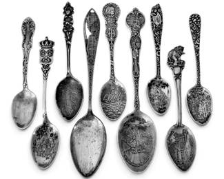 Vintage Sterling Silver Souvenir Spoons 99g Total