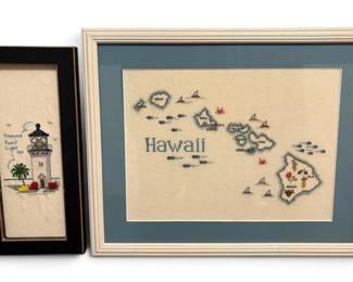 Two Framed CrossStitch Pictures