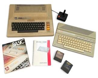 Atari 800 130XE 8Bit Home Computers w Donkey Kong Cartridge More
