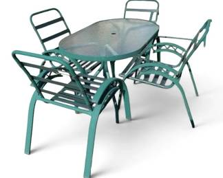 Metal Outdoor Table With Four Chairs