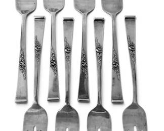 Reed Barton Sterling Silver Classic Rose 6.5 Forks 321g Total