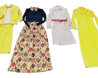 Vintage Fashion Icon Pieces in Yellow Red