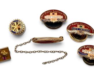 10k Gold Pins One with Diamond 9.29g Total