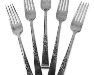 Reed Barton Sterling Silver Classic Rose 7.5 Forks 286g Total