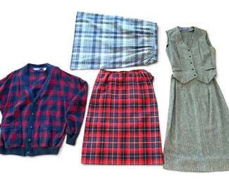 Pendleton Wool Cardigan, Skirts, TwoPiece Set