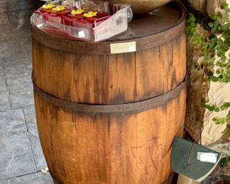 OLD WIND BARREL GREAT FOR OUTDOOR DECOR.  GARDENING.