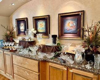 LOTS OF WATERFORD, ORREFORS, TIFFANY & CO. CRYSTAL.  