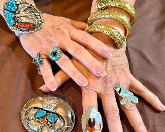 I'M TELLING YOU!  SO ANY GREAT PIECES OF WESTERN STERLING JEWELRY AND VINTAGE.
