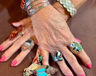 SO MUCH FINE INDIAN JEWELRY.  STERLING, INDIAN PAWN, SIGNED PIECES.  REMOVED DAILY.  SECURITY ON PREMISES.