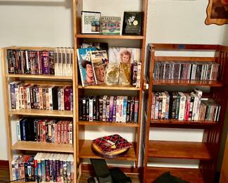 Assortment of DVDs, CDs, VHS’s and cassettes