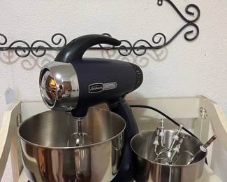 Vintage like new Sunbeam mixer with attachments