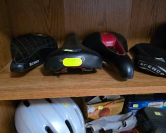 Vintage bicycle, seats and helmet, excellent condition