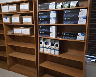 Bookcases and misc printer cartridges