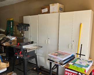 Bookcases and misc. boxes of paper
