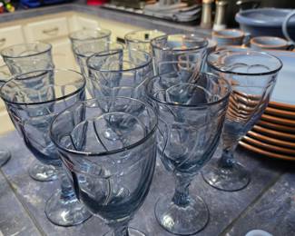 Goblets, aqua color