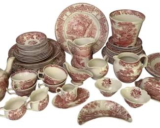 Royal Staffordshire Tonquin & Clarice Cliff Dinnerware Lot + Alfred Meakin Pitcher – Made in England