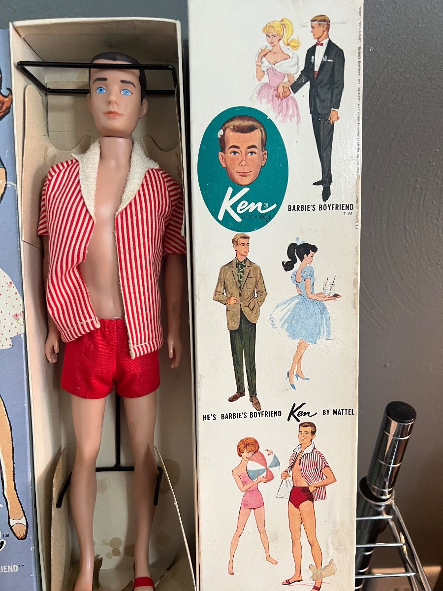 Boxed Barbie doll in a pink outfit at a Virginia Beach estate sale