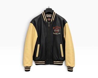 152 HarleyDavidsonGenuineLeatherVarsityJacketMensXL